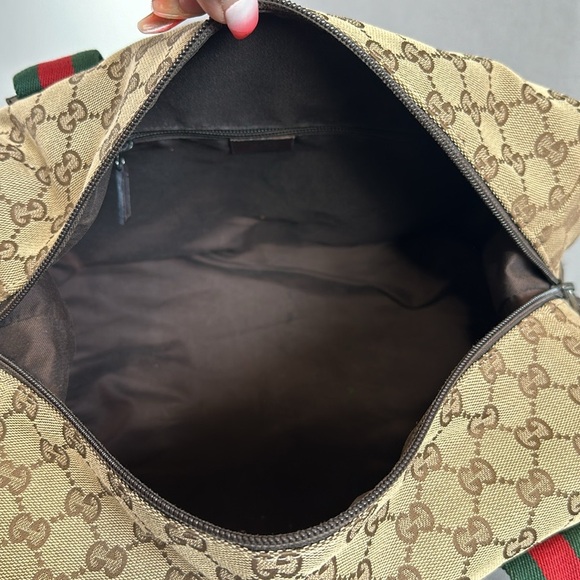 Gucci GG Monogram Web Medium Collapsible Carry-On Duffle Bag - Picture 10 of 12